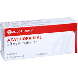 Abbildung: Azathioprin AL 50 mg Filmtabletten 50 St, Filmtabletten PZN 10168976