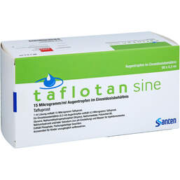 Abbildung: Taflotan sine 15 µg / ml Augentropfenim Einzeldosisbeh. 90X0.3 ml, Einzeldosispipetten PZN 10169349