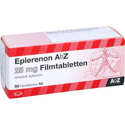 Abbildung: Eplerenon AbZ 25 mg Filmtabletten 50 St, Filmtabletten PZN 10170973