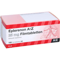 Abbildung: Eplerenon AbZ 25 mg Filmtabletten 100 St, Filmtabletten PZN 10170996