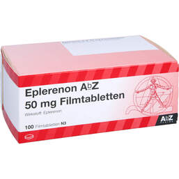 Abbildung: Eplerenon AbZ 50 mg Filmtabletten 100 St, Filmtabletten PZN 10171027
