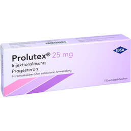 Abbildung: Prolutex 25 mg Injektionslösung Durchstechflaschen 7 St, Injektionslösung PZN 10177053
