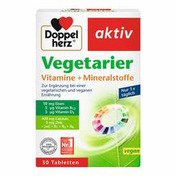Abbildung: Doppelherz Vegetarier Vitamine+Mineralstoffe Tabletten Tabletten, 30 St PZN 10177082
