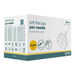 Abbildung: Klinion Soft fine plus Pen-Nadeln 5mm 31 G 110 St, Kanüle PZN 10179655