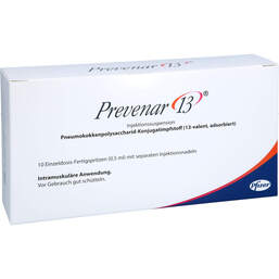 Abbildung: Prevenar 13 Injektionssuspension 10 St, Injektionssuspension PZN 10179974