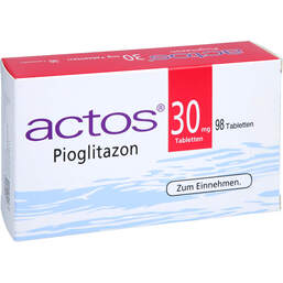 Abbildung: Actos 30 mg Tabletten 98 St, Tabletten PZN 10187672