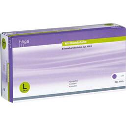Abbildung: Nitril Handschuhe puderfrei Größe L lila 100 St, Handschuhe PZN 10188631