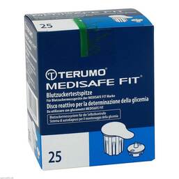 Abbildung: Terumo Medisafe Fit Blutzuckertestspitzen Teststreifen, 25 St PZN 10191395