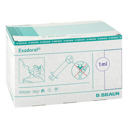 Abbildung: Exadoral B.Braun orale Spritze 1 ml 100 St, Spritzen PZN 10193218 