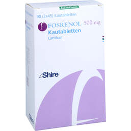 Abbildung: Fosrenol 500 mg Kautabletten 90 St, Kautabletten PZN 10199505