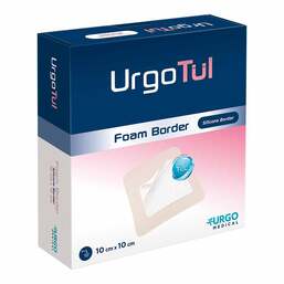 Abbildung: Urgotül Foam Border 10x10 cm Verband 10 St, Verband PZN 10203129