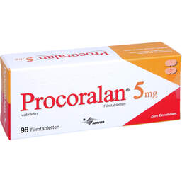 Abbildung: Procoralan 5 mg Filmtabletten 98 St, Filmtabletten PZN 10203218