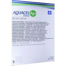 Abbildung: Aquacel Ag + Extra 20x30 cm Kompressen 5 St, Kompressen PZN 10203833