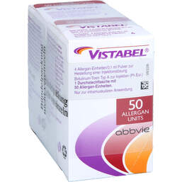 Abbildung: Vistabel 4 Allergan Einh.0,1ml Trockensubstanz ohne Lösungsmittel 1 P, Pulver zur Herstellung einer Injektionslösung PZN 10206760