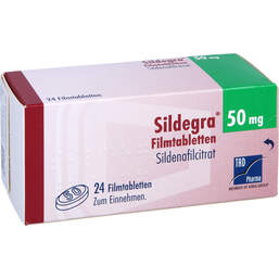 Abbildung: Sildegra 50 mg Filmtabletten 24 St, Filmtabletten PZN 10209037