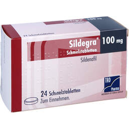 Abbildung: Sildegra 100 mg Schmelztabletten 24 St, Schmelztabletten PZN 10209072