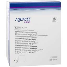 Abbildung: Aquacel Foam nicht adhäsiv 10x10 cm Verband Cpc 10 St, Verband PZN 10210336
