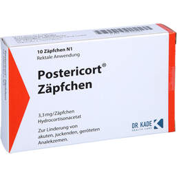 Abbildung: Postericort Zäpfchen 10 St, Suppositorien PZN 10215291
