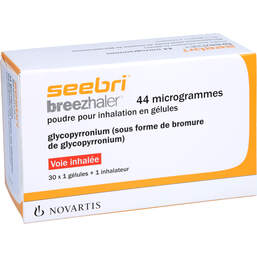 Abbildung: Seebri Breezhaler 44 Mikrogramm Hartkap.mit Pul.z.In 30 St, Hartkapseln mit Pulver zur Inhalation PZN 10216907