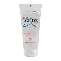 Abbildung: Just Glide med.Gleitgel Erdbeer Gel, 200 ml PZN 10227414