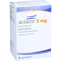Abbildung: Aclasta 5 mg Infusionslösung 100 ml, Infusionslösung PZN 10227874