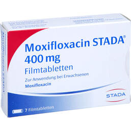 Abbildung: Moxifloxacin STADA 400 mg Filmtabletten 7 St, Filmtabletten PZN 10251358
