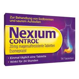 Abbildung: Nexium Control 20 mg magensaftresistente Tabletten Tabletten magensaftresistent, 14 St PZN 10251973