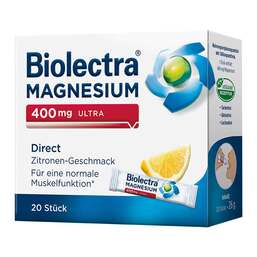 Abbildung: Biolectra Magnesium 400 mg ultra Direct Zitrone 20 St, Pellets PZN 10252151