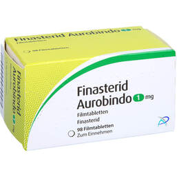 Abbildung: Finasterid Aurobindo 1 mg Filmtabletten 98 St, Filmtabletten PZN 10252748