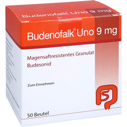 Abbildung: Budenofalk Uno 9 mg magensaftresistentes Granulat 50 St, Magensaftresistentes Granulat PZN 10253110
