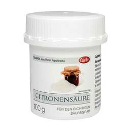Abbildung: Citronensäure für Lebensmittel Caelo HV-Packung 100 g, Pulver PZN 10254204