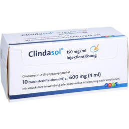 Abbildung: Clindasol 150 mg / ml Injektionslösung 600 mg 10X4 ml, Injektionslösung PZN 10261983
