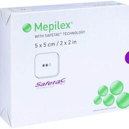 Abbildung: Mepilex 5x5cm Verband 5 St, Verband PZN 10263953
