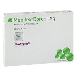 Abbildung: Mepilex Border Ag Verband 10x12,5cm 5 St, Verband PZN 10263999