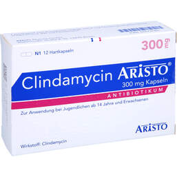 Abbildung: Clindamycin Aristo 300 mg Hartkapseln 12 St, Hartkapseln PZN 10273785