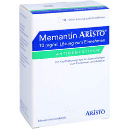 Abbildung: Memantin Aristo 10 mg / ml Lösung zum Einnehmen 100 ml, Lösung zum Einnehmen PZN 10273905