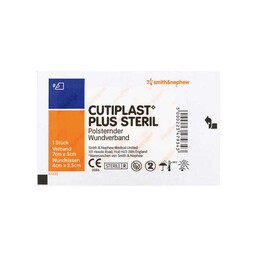 Abbildung: Cutiplast Plus steril 5x7 cm Verband 110 St, Verband PZN 10275057