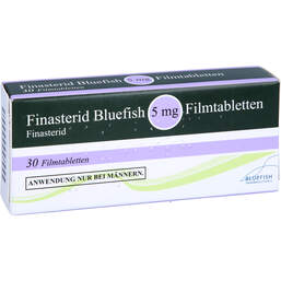 Abbildung: Finasterid Bluefish 5 mg Filmtabletten 30 St, Filmtabletten PZN 10282287