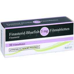 Abbildung: Finasterid Bluefish 5 mg Filmtabletten 50 St, Filmtabletten PZN 10282293