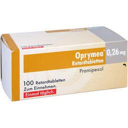 Abbildung: Oprymea 0,26 mg Retardtabletten 100 St, Retard-Tabletten PZN 10288083
