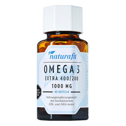 Abbildung: Naturafit Omega 3 extra 400 / 200 Kapseln 40 St, Kapseln PZN 10297691