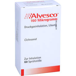 Abbildung: Alvesco 160 µg 60 Hub Dosieraerosol 1 St, Dosieraerosol PZN 10298839