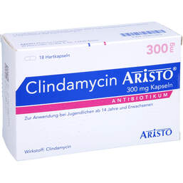 Abbildung: Clindamycin Aristo 300 mg Hartkapseln 18 St, Hartkapseln PZN 10301323