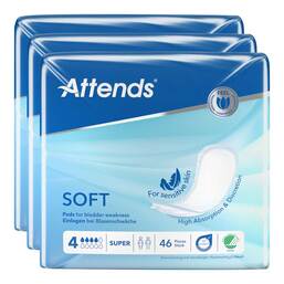 Abbildung: Attends® Soft 4 super Einlagen anatomisch 3X46 St PZN 10306378