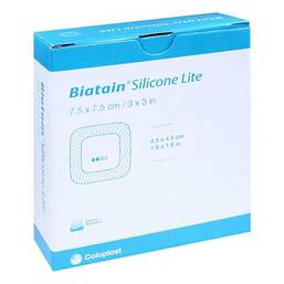 Abbildung: Biatain Silicone Lite Schaumverband 7,5x7,5 cm 10 St, Verband PZN 10306792