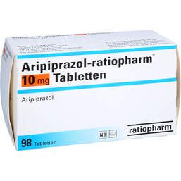 Abbildung: Aripiprazol ratiopharm 10 mg Tabletten 98 St, Tabletten PZN 10308331