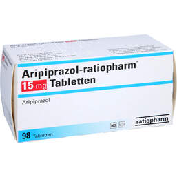 Abbildung: Aripiprazol ratiopharm 15 mg Tabletten 98 St, Tabletten PZN 10308360
