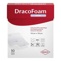 Abbildung: Dracofoam Infekt Schaumst.Wundauf.20x20cm 10 St, Verband PZN 10317637