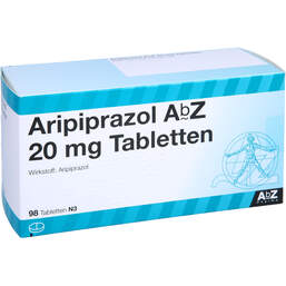 Abbildung: Aripiprazol AbZ 20 mg Tabletten 98 St, Tabletten PZN 10318080