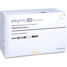 Abbildung: Plegridy 125 µg 3 Mon.Injektionslösung in einer Fertigspritze 6 St, Fertigspritzen PZN 10318565